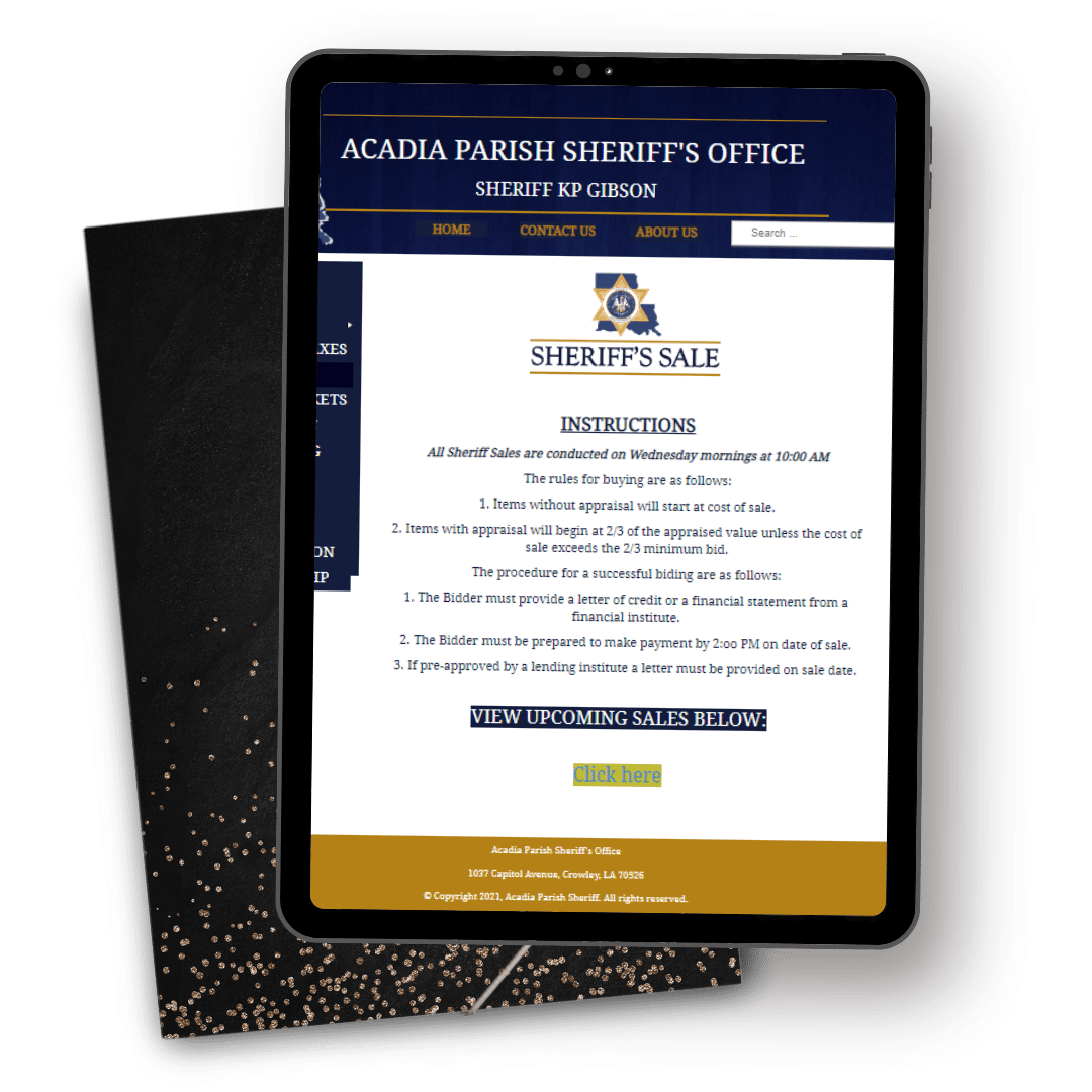 Louisiana Sheriffs Sale Real Estate Agent in Covington & Lafayette